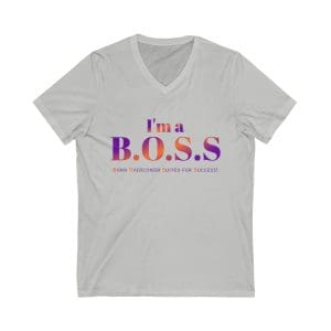 I'm a BOSS Unisex Jersey Short Sleeve V-Neck Tee