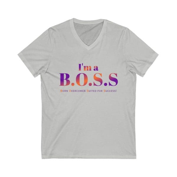 I'm a BOSS Unisex Jersey Short Sleeve V-Neck Tee