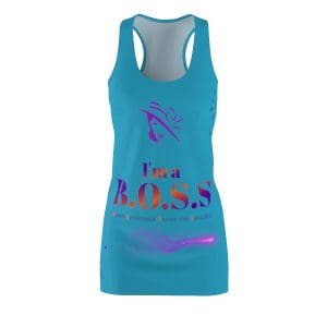 I'm a BOSS Women's Cut & Sew Racerback Dress (AOP)